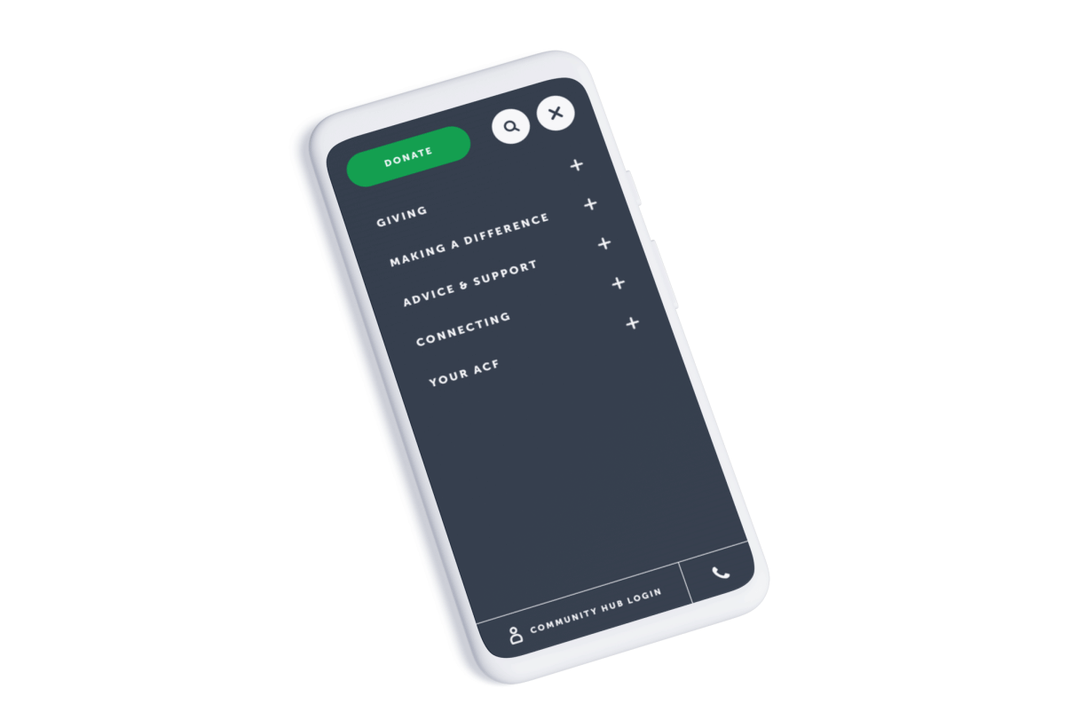 Mobile menu animation concept