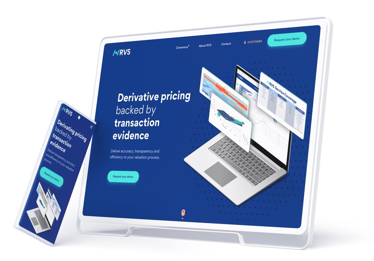RVS website homepage displayed in a desktop and mobile device