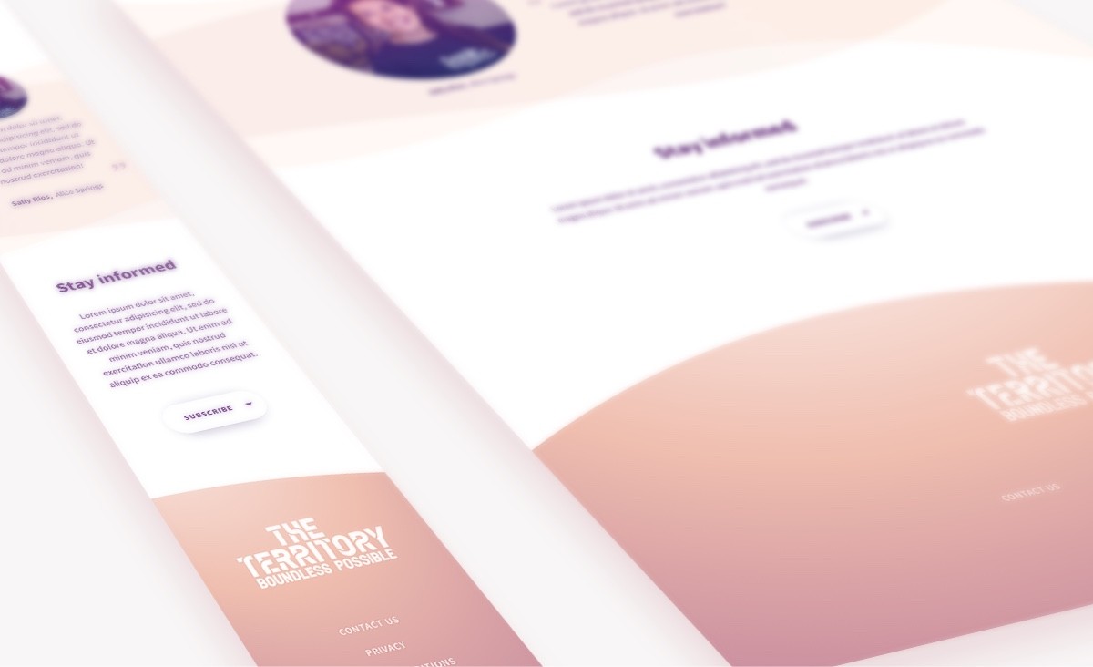 Footer design exploration